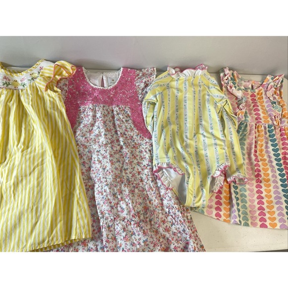 Girls size 5T Spring/ Summer 4pc lot Easter ,Swim Rash guard J. Marie Boutique - Picture 1 of 11